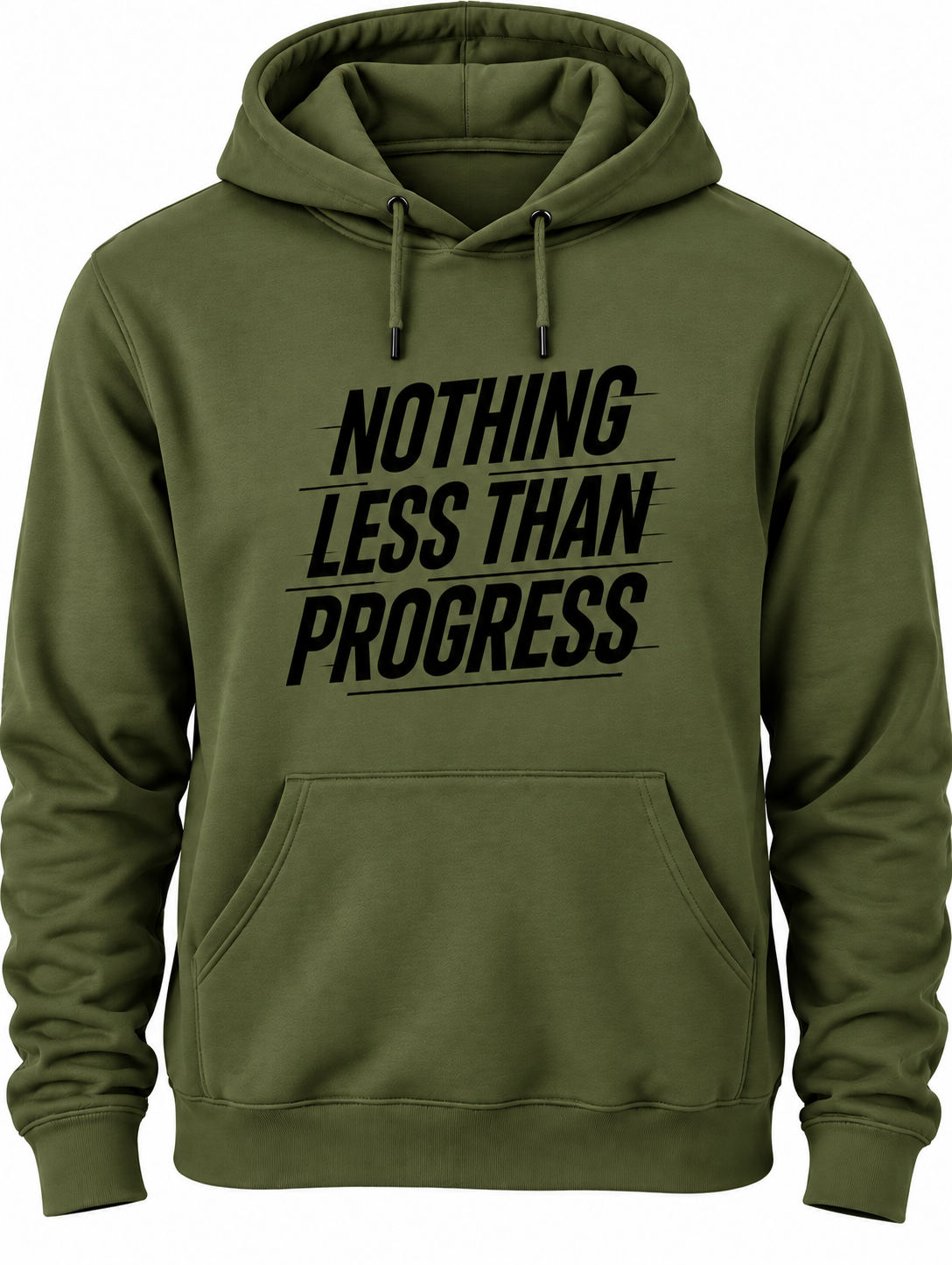 Nothing Less Than Progress™ Pullover Hoodie – Black