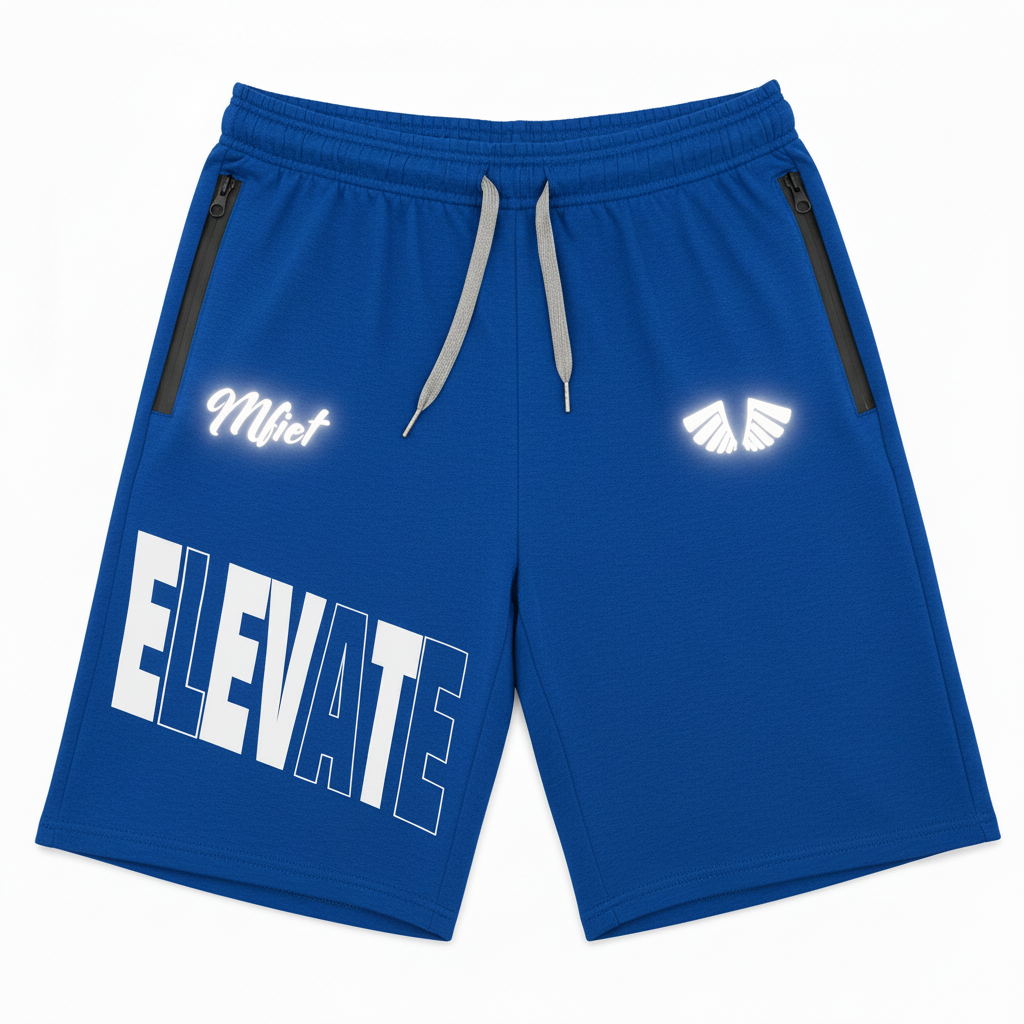 ELEVATE™ Reflective Jogger Shorts - Royal Blue