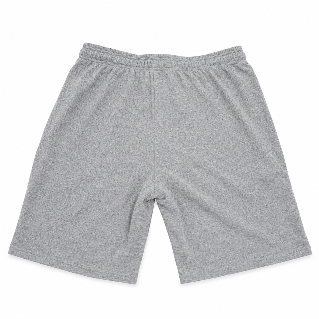 Back view of MFIET ELEVATE reflective jogger shorts in Clarity Grey with athletic fit and premium construction.