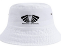 MFIET Mindframe Is Everythang white bucket hat featuring the signature wing logo printed on the front. Premium unisex streetwear accessory designed for everyday wear, fitness, and lifestyle.