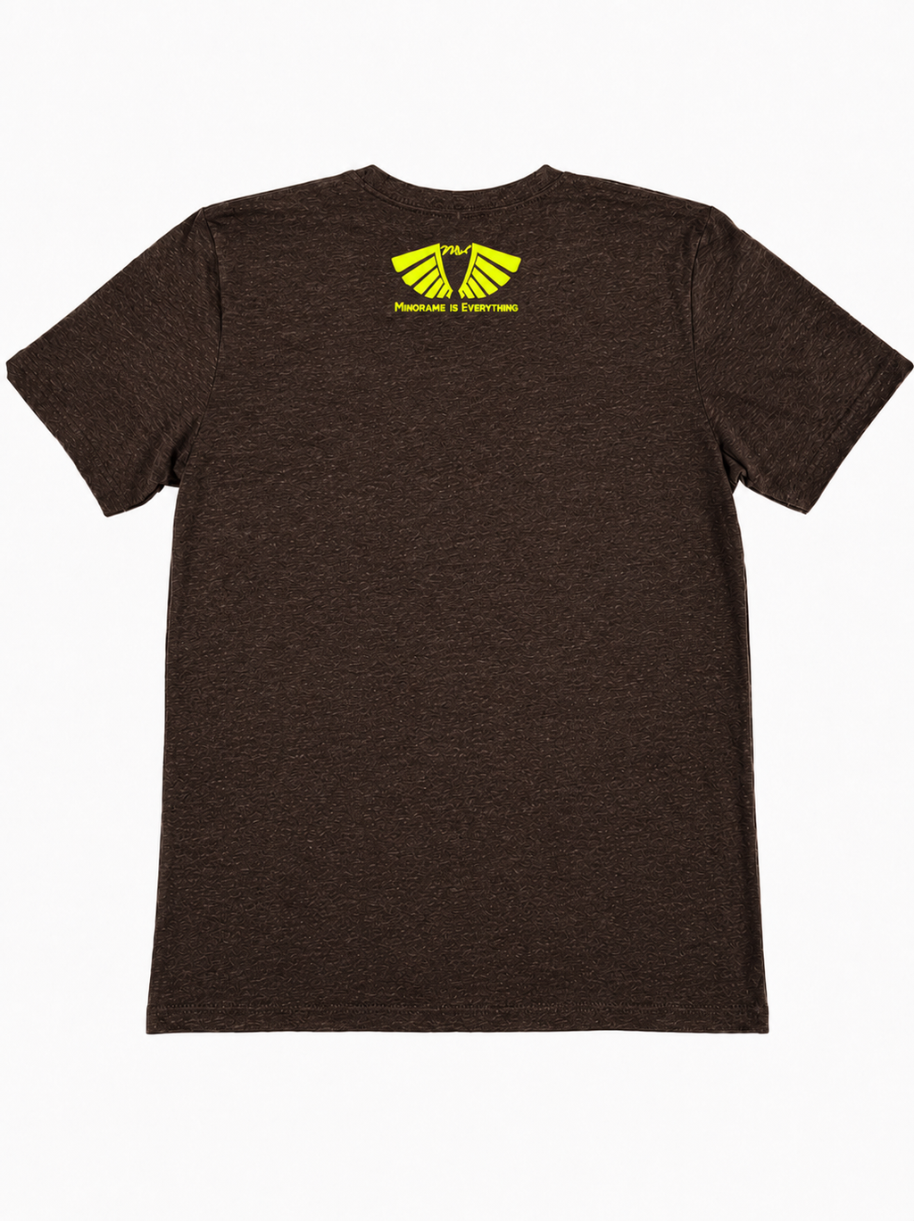 Back view of MFIET Nothing Less Than Progress t-shirt in Foundation Espresso featuring Mindframe Is Everythang logo branding.