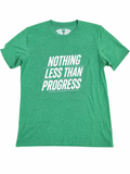MFIET Nothing Less Than Progress t-shirt in Progress Green featuring motivational growth mindset graphic on front.