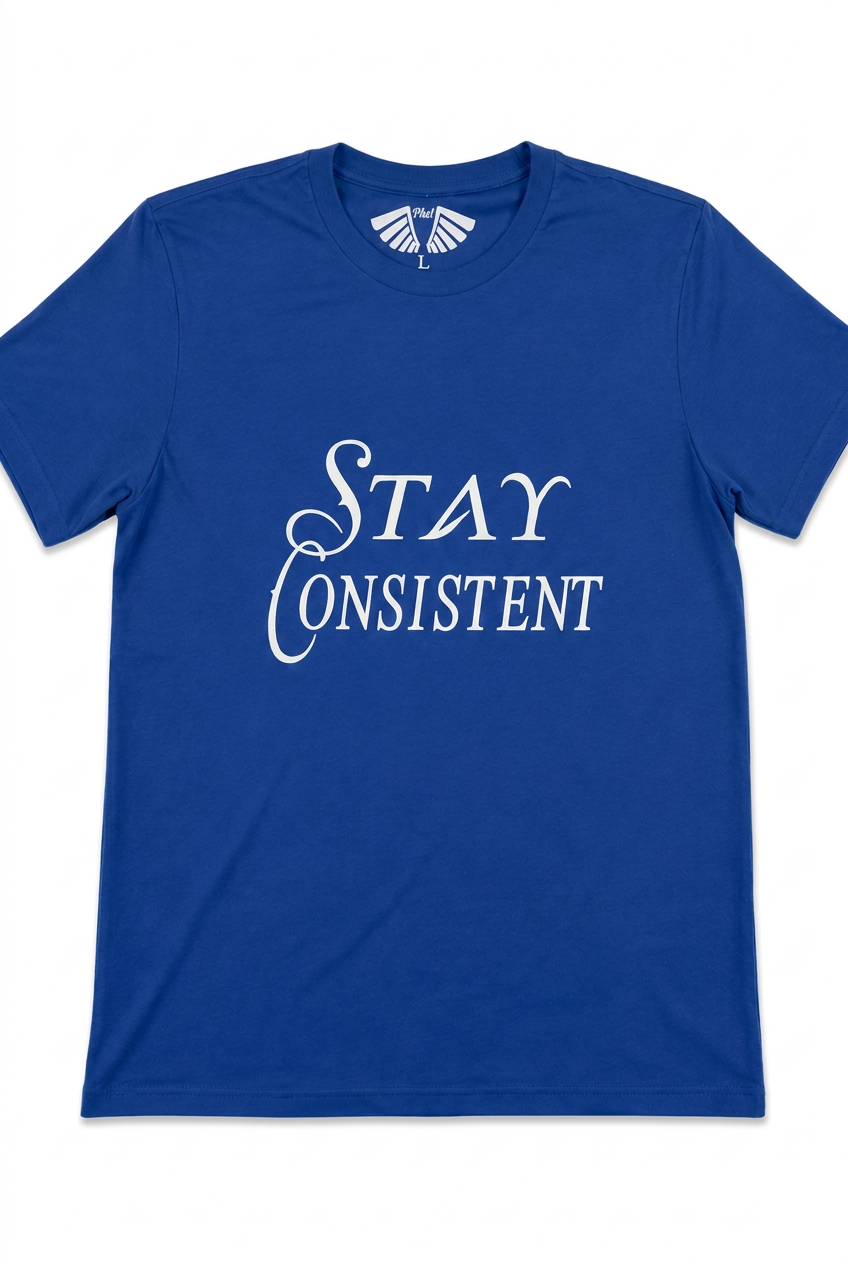 Royal blue Stay Consistent shirt
